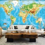 Világtérkép mintás fotótapéta 254x184cm