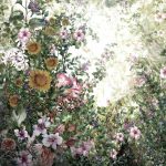 Virágoskert mintás fotótapéta 152,5x104cm