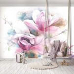 Akvarell Magnolia fotótapéta 254x184cm