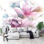 Akvarell Magnolia fotótapéta 368x254cm