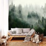 Köd a fenyvesben fotótapéta 416x290cm