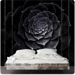 Black flower fotótapéta 416x254cm