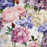 Vintage flowers fotótapéta 312x219cm