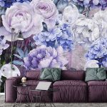 Purple Flowers fotótapéta 152,5x104cm