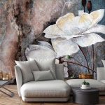 Orientális csipke és virágmintás fotótapéta 208x146cm