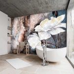 Orientális csipke és virágmintás fotótapéta 208x146cm