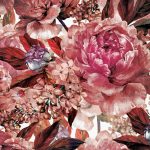 Színes pünkösdi rózsa mintás fotótapéta 416x254cm