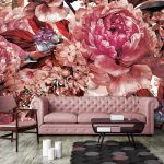 Színes pünkösdi rózsa mintás fotótapéta 416x254cm