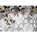 Fotótapéta antik fal modern levél és virágmintával 400x280cm