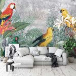 Papagáj mintás fotótapéta 254x184cm