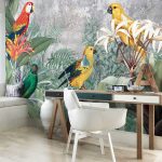Papagáj mintás fotótapéta 152,5x104cm