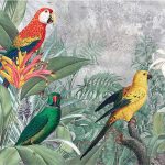 Papagáj mintás fotótapéta 416x290cm