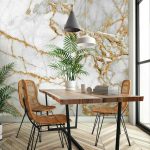 Szürke és arany márvány mintás fotótapéta 368x254cm