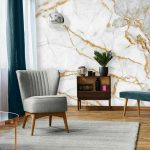 Szürke és arany márvány mintás fotótapéta 368x254cm