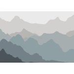 Skandináv stílusú hegyvonulat mintás fotótapéta 520x318cm