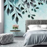 Zöld leveles fotótapéta 208x146cm