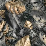 Ezüst pálmalevél mintás fotótapéta 416x290cm