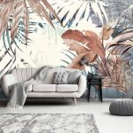 Színes pálmalevelek fotótapéta 152,5x104cm