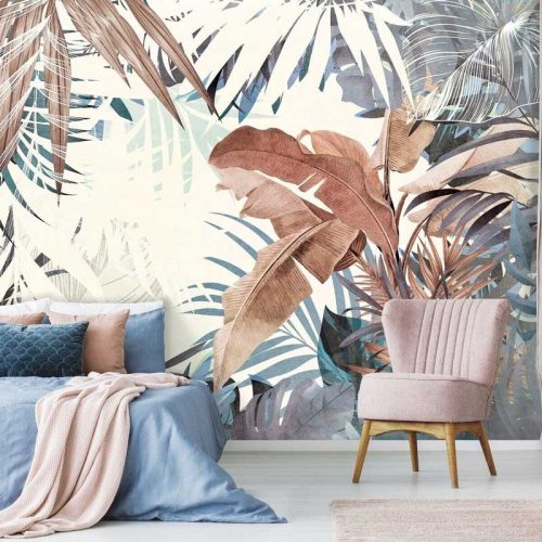 Színes pálmalevelek fotótapéta 208x146cm