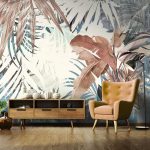 Színes pálmalevelek fotótapéta 416x254cm