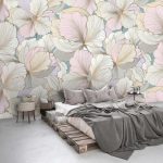 Színes levelek mintás fotótapéta 416x290cm