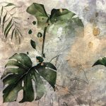 Trópusi levél mintás fotótapéta 208x146cm