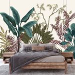Modern trópusi levélmintás fotótapéta 104x70,5cm