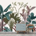 Modern trópusi levélmintás fotótapéta 104x70,5cm