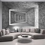 3D hatású alagút mintás fotótapéta 368x280cm