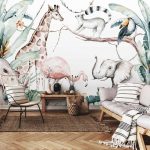 Trópusi állatok a dzsungelben fotótapéta 104x70,5cm