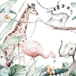 Trópusi állatok a dzsungelben fotótapéta 416x290cm