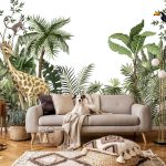 Dzsungel és trópusi állatmintás fotótapéta 368x254cm