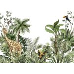 Dzsungel és trópusi állatmintás fotótapéta 208x146cm