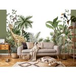 Dzsungel és trópusi állatmintás fotótapéta 520x318cm