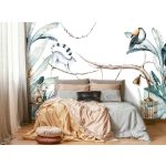 Trópusi levél és állatmintás fotótapéta 368x254cm