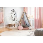 Fehér ló mintás fotótapéta 416x254cm