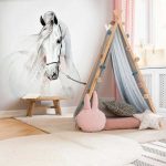 Fehér ló mintás fotótapéta 520x318cm