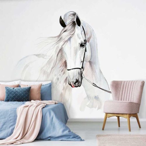 Fehér ló mintás fotótapéta 200x140cm