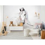 Fehér ló mintás fotótapéta 300x210cm