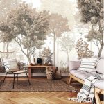 Bronz erdő fotótapéta 254x184cm