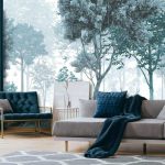 Modern erdő mintás fotótapéta 208x146cm