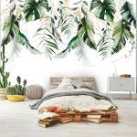 Trópusi pálmalevél mintás fotótapéta 254x184cm