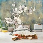 Magnolia mintás fotótapéta 208x146cm
