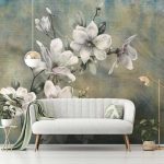 Magnolia mintás fotótapéta 416x254cm
