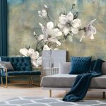 Magnolia mintás fotótapéta 416x254cm