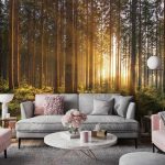 Fenyőerdő mintás fotótapéta 368x254cm