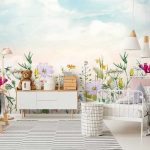 Mezei virágmintás vlies fotótapéta 208x146cm