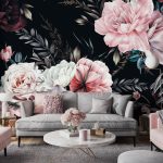 Bazsarózsa mintás vlies fotótapéta 368x280cm