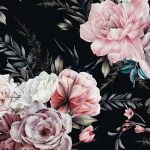 Bazsarózsa mintás vlies fotótapéta 152,5x104cm