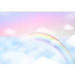 Rózsaszín égbolt szivárvánnyal mintás fotótapéta 520x318cm